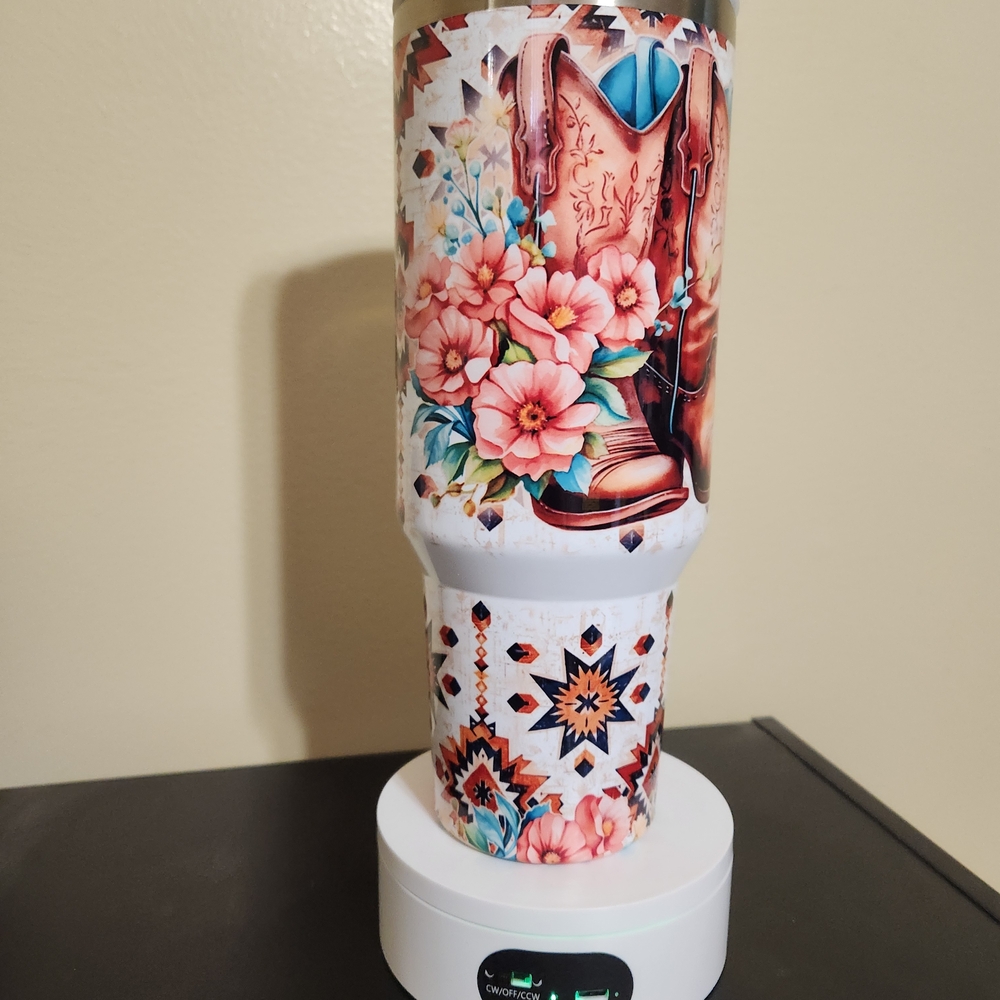 Azte Western Boot 40oz Tumbler
